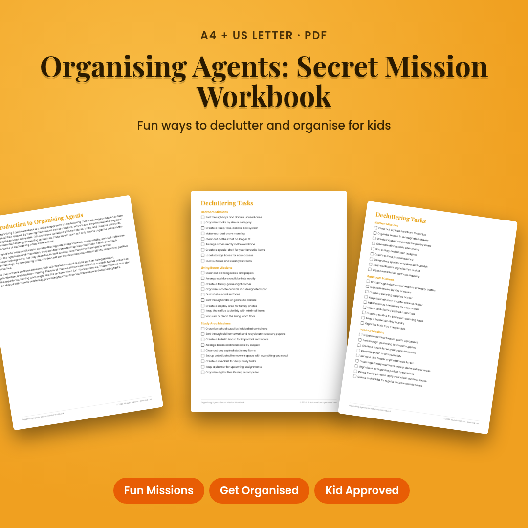 Organising Agents: Secret Mission Workbook