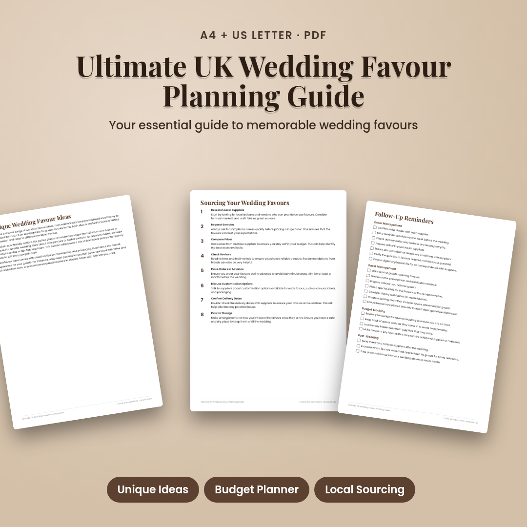 Ultimate UK Wedding Favour Planning Guide