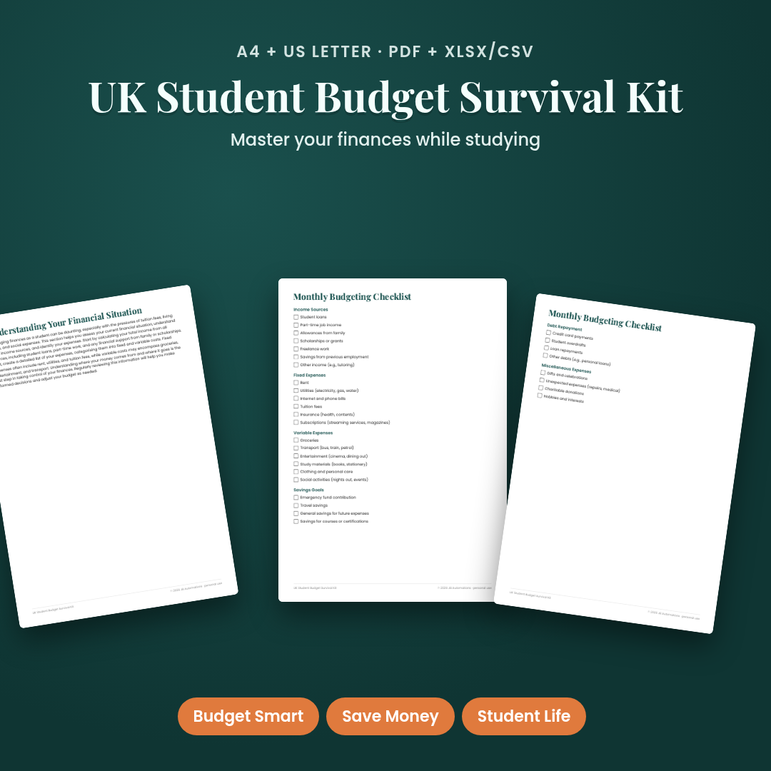 UK Student Budget Survival Kit