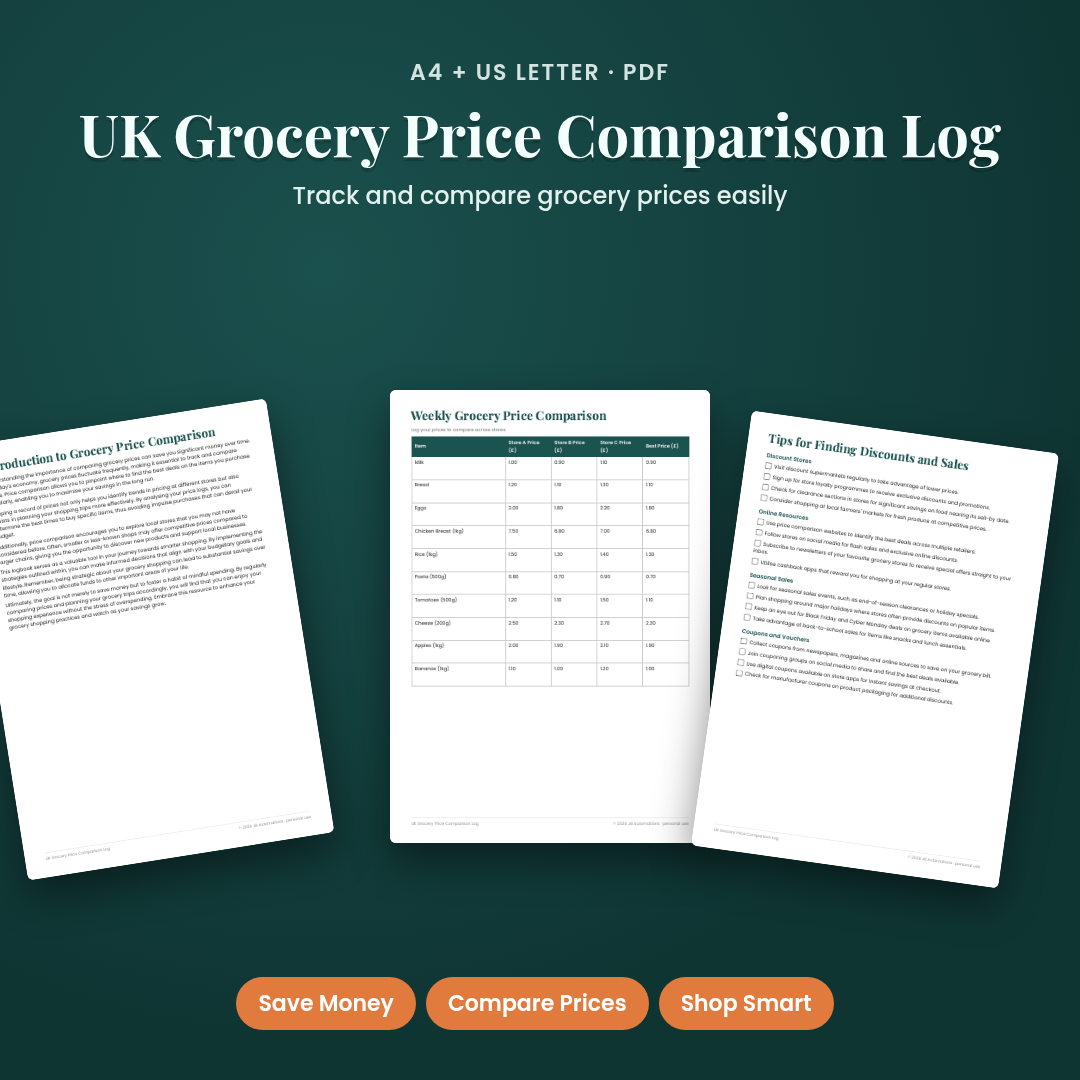 UK Grocery Price Comparison Log