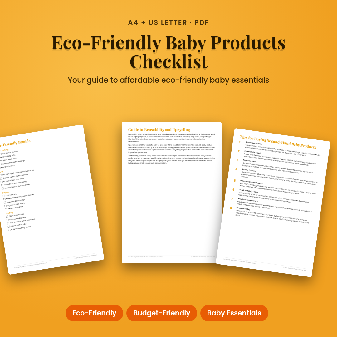 Eco-Friendly Baby Products Checklist: Go Green for Less