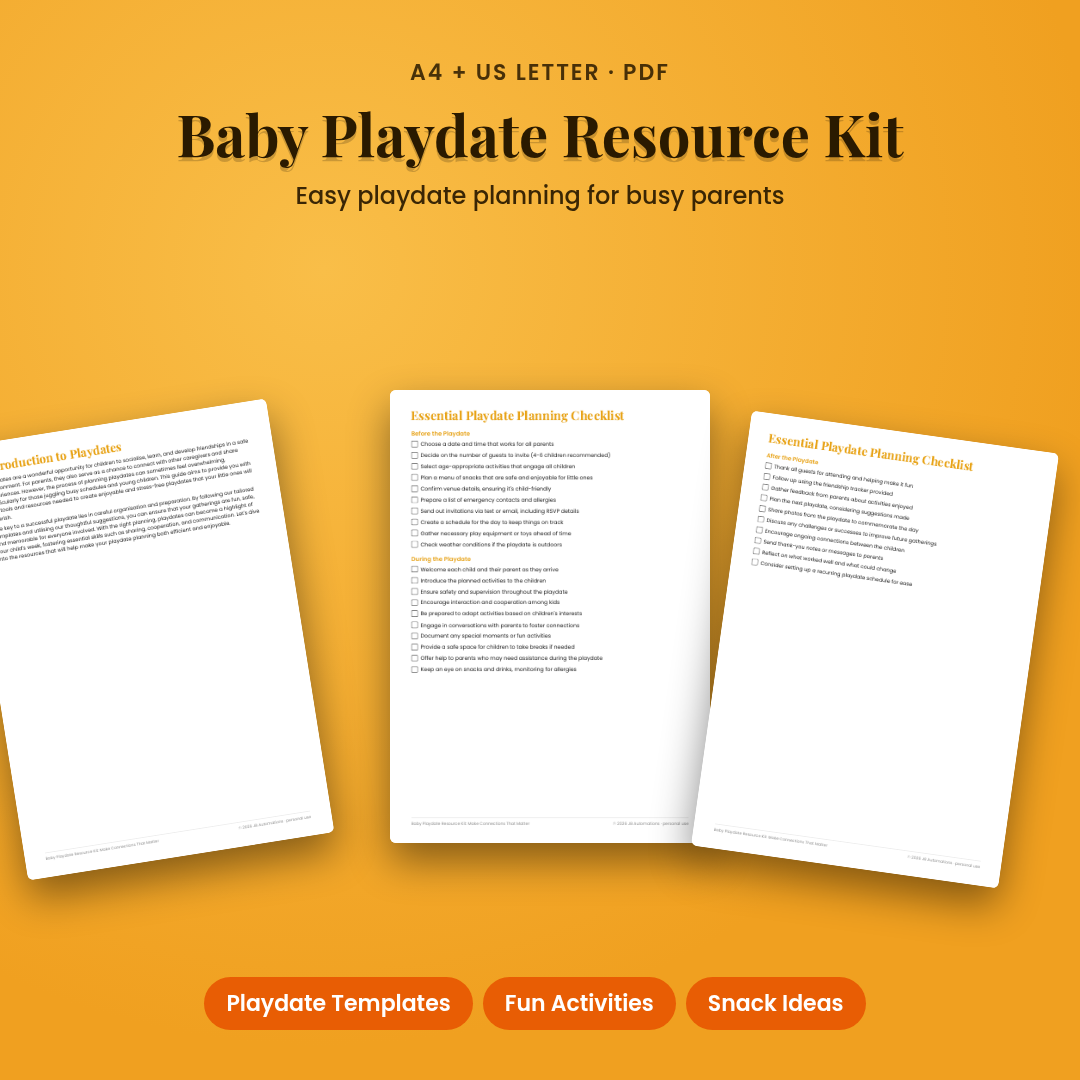 Baby Playdate Resource Kit: Make Connections That Matter