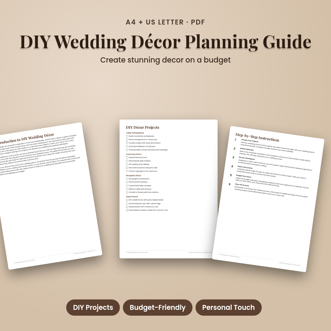 DIY Wedding Décor Planning Guide