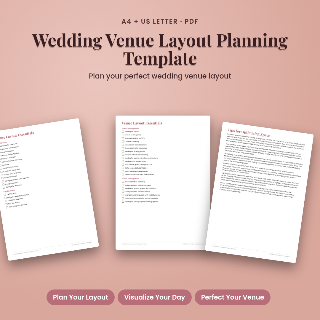 Wedding Venue Layout Planning Template