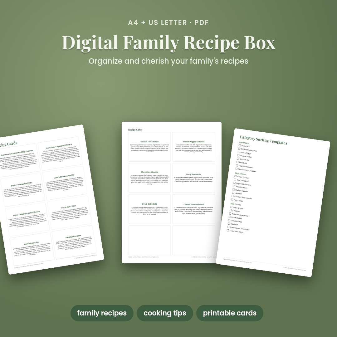 Digital Family Recipe Box: Share Cooking Secrets