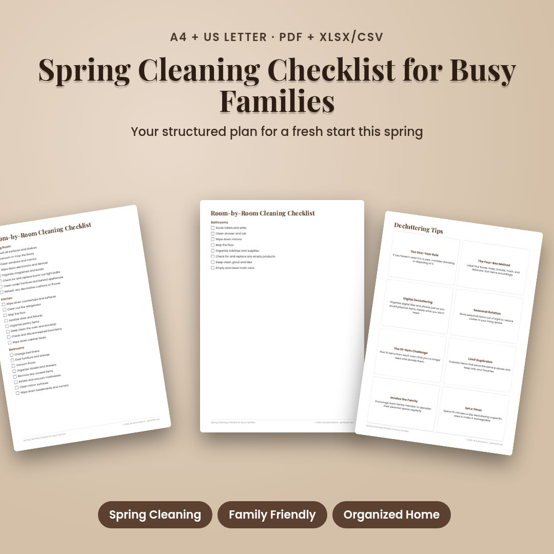 Spring Cleaning Checklist for Busy Families