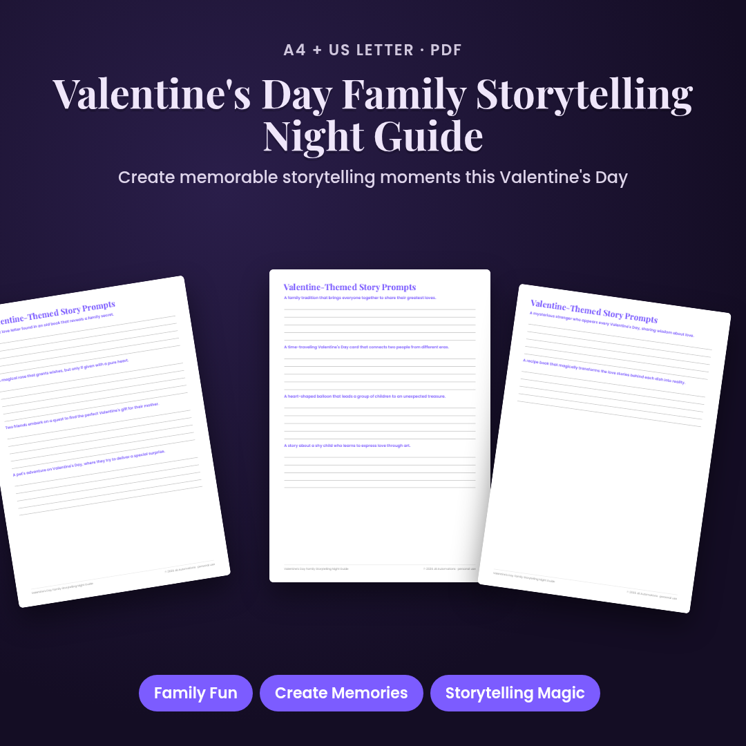 Valentine's Day Family Storytelling Night Guide