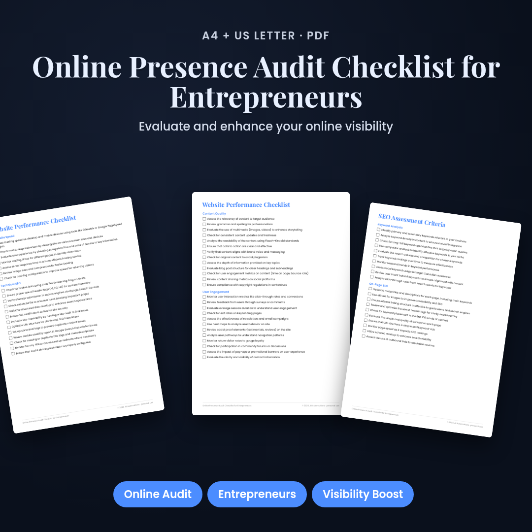 Online Presence Audit Checklist for Entrepreneurs