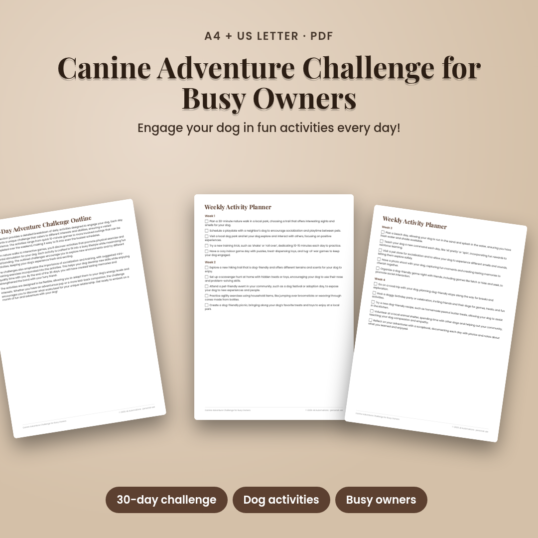 Canine Adventure Challenge for Busy Owners