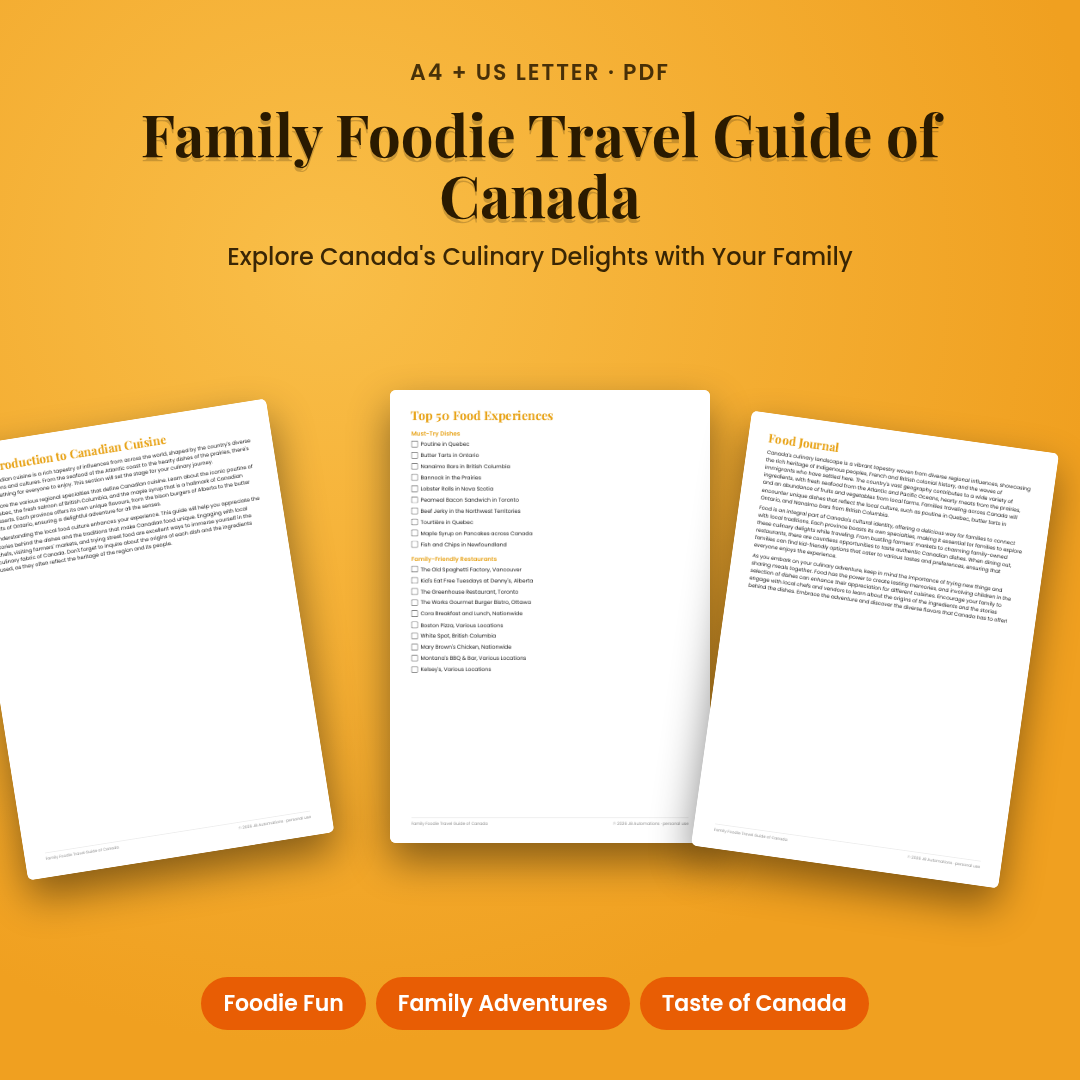 Family Foodie Travel Guide of Canada