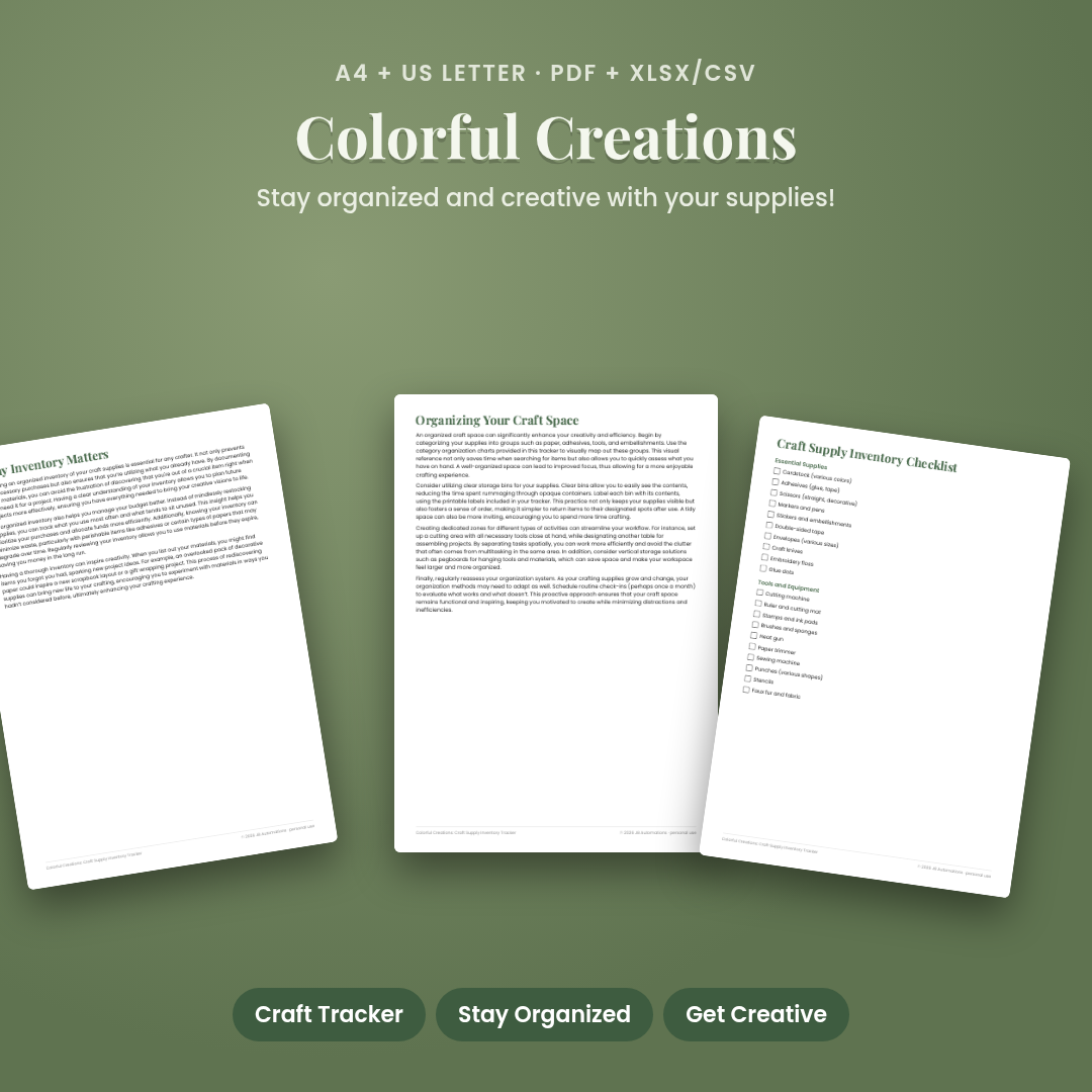 Colorful Creations: Craft Supply Inventory Tracker