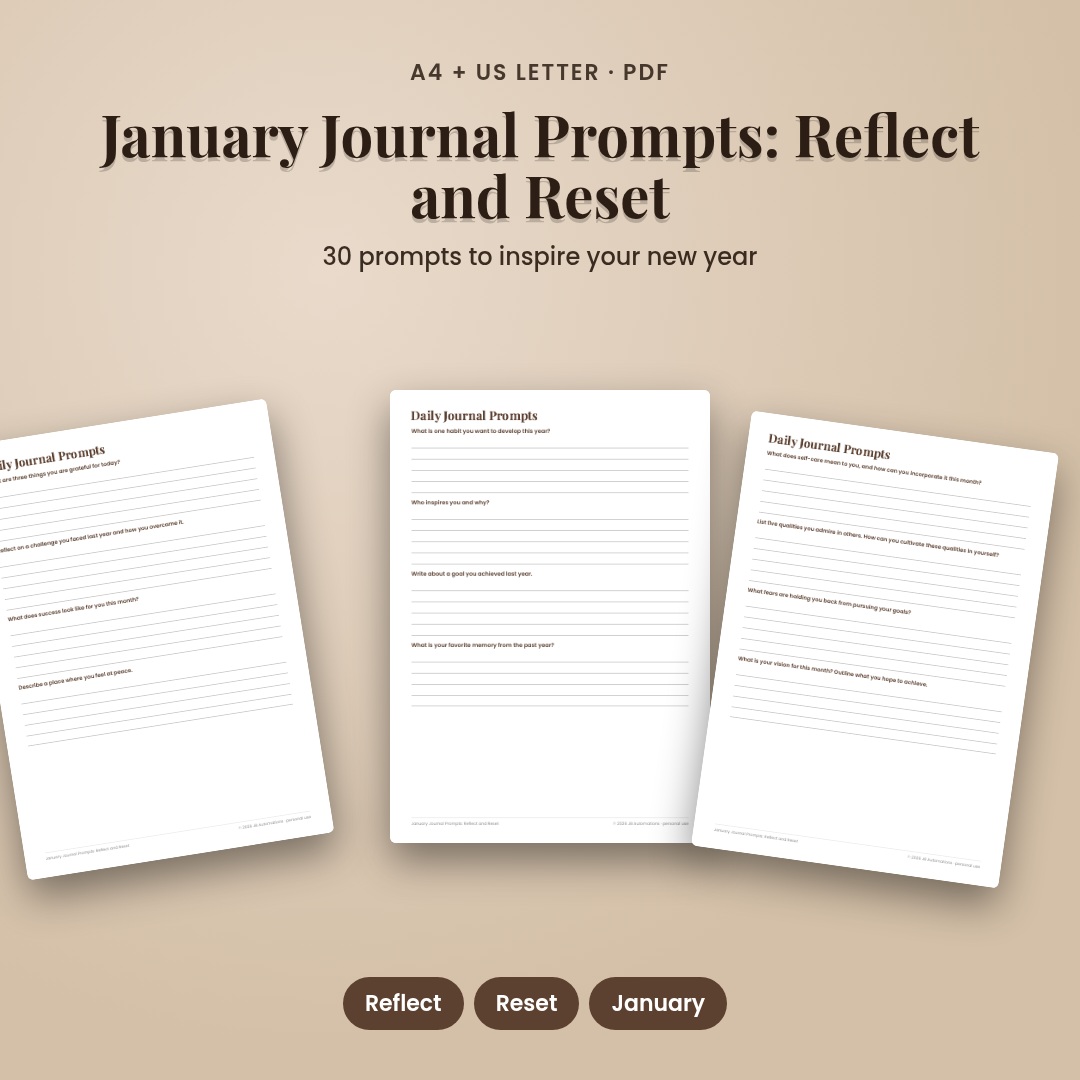 January Journal Prompts: Reflect and Reset