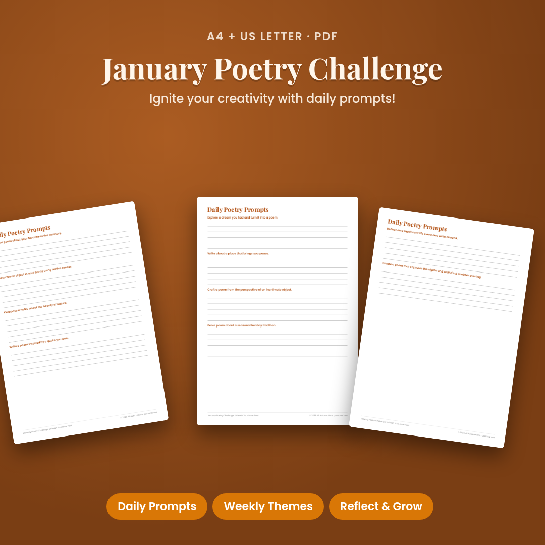 January Poetry Challenge: Unleash Your Inner Poet