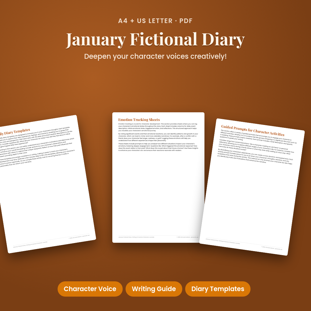 January Fictional Diary: Writing Immersive Character Journals