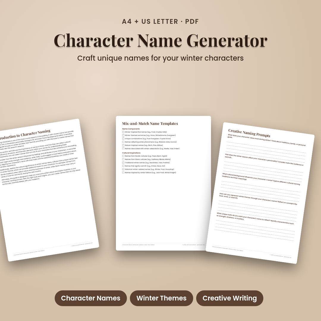 Character Name Generator: Winter & New Year Edition