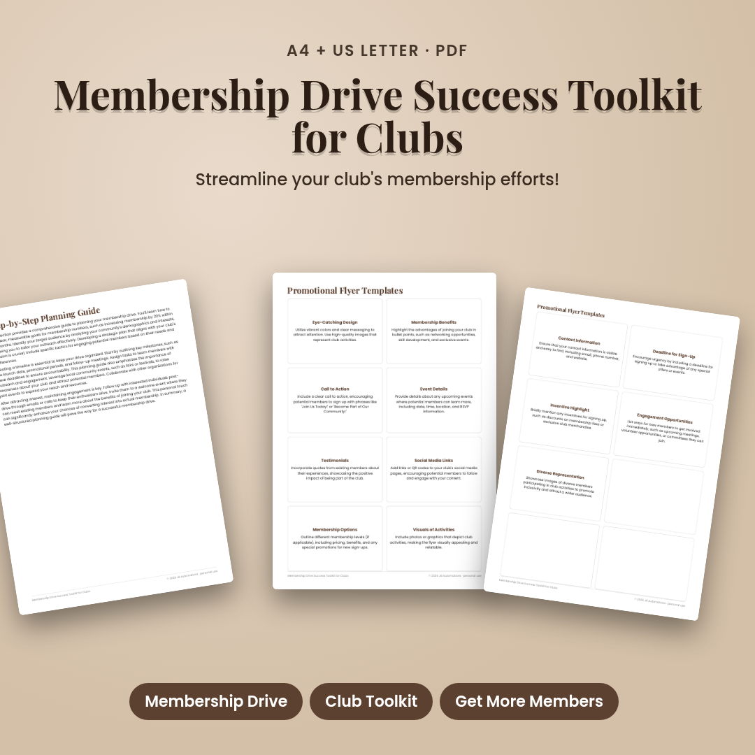 Membership Drive Success Toolkit for Clubs
