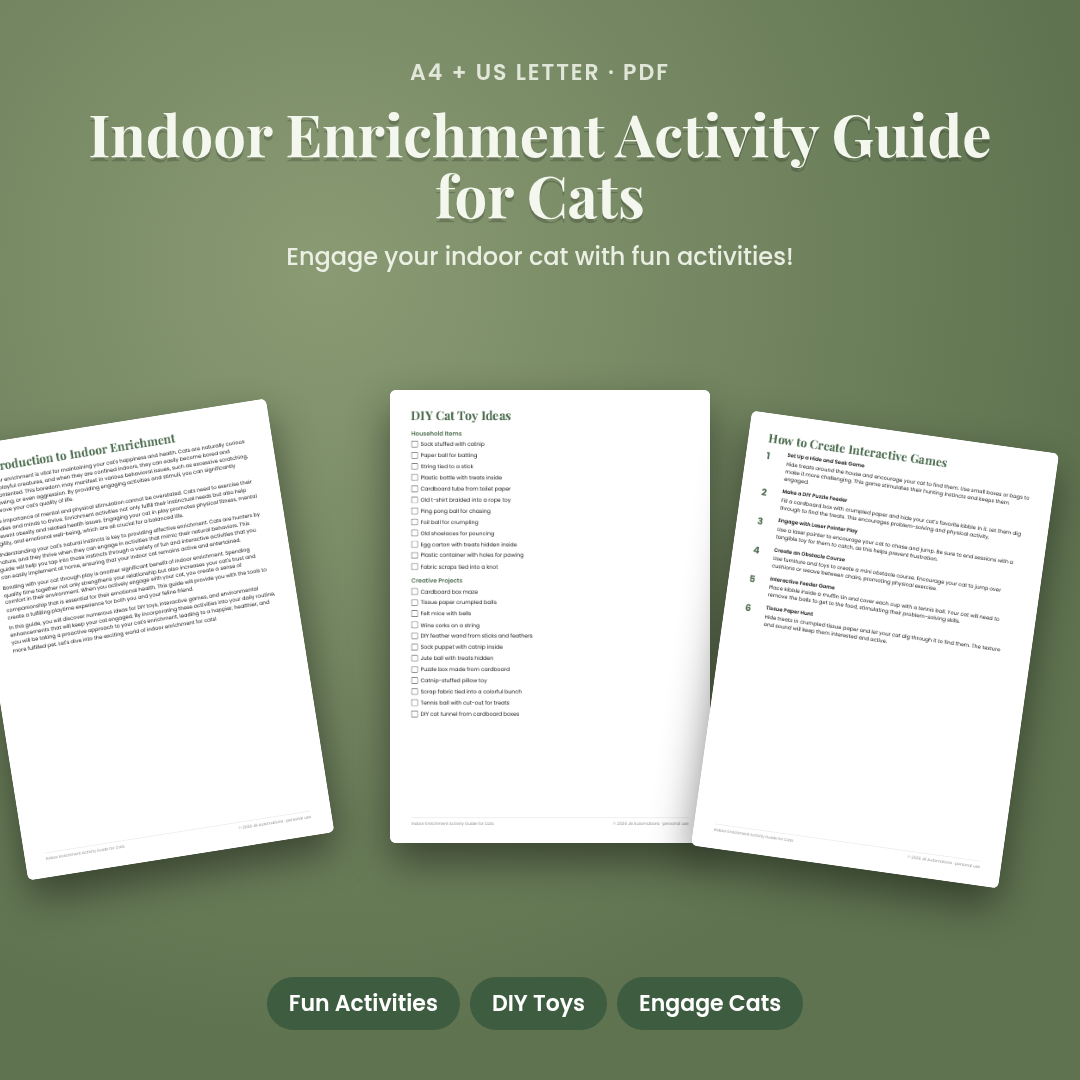 Indoor Enrichment Activity Guide for Cats
