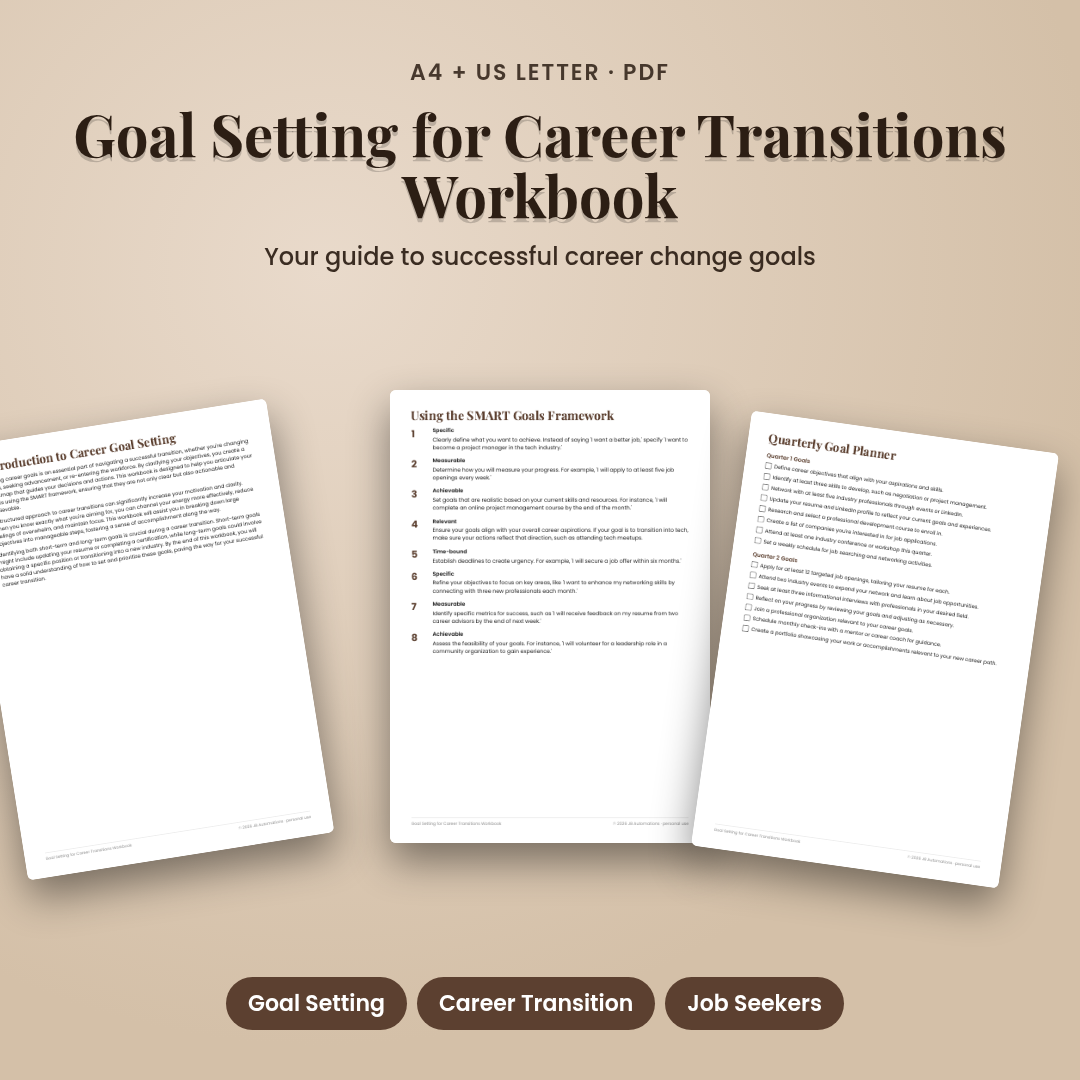 Goal Setting for Career Transitions Workbook
