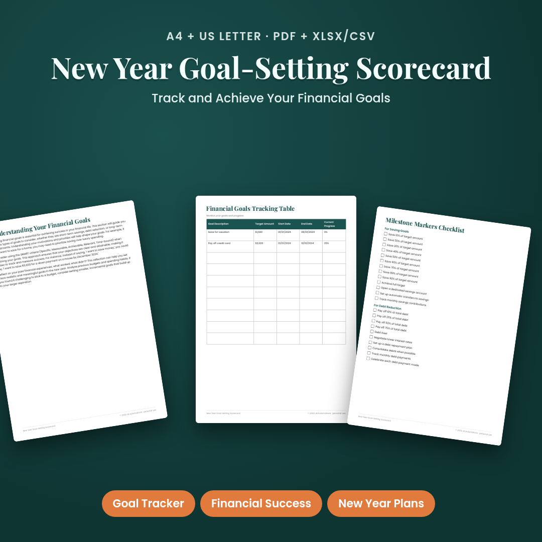 New Year Goal-Setting Scorecard