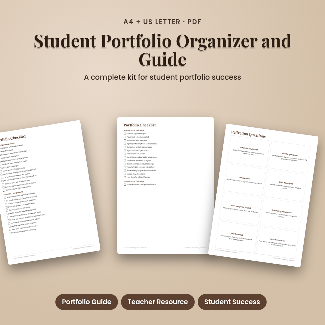 Student Portfolio Organizer and Guide