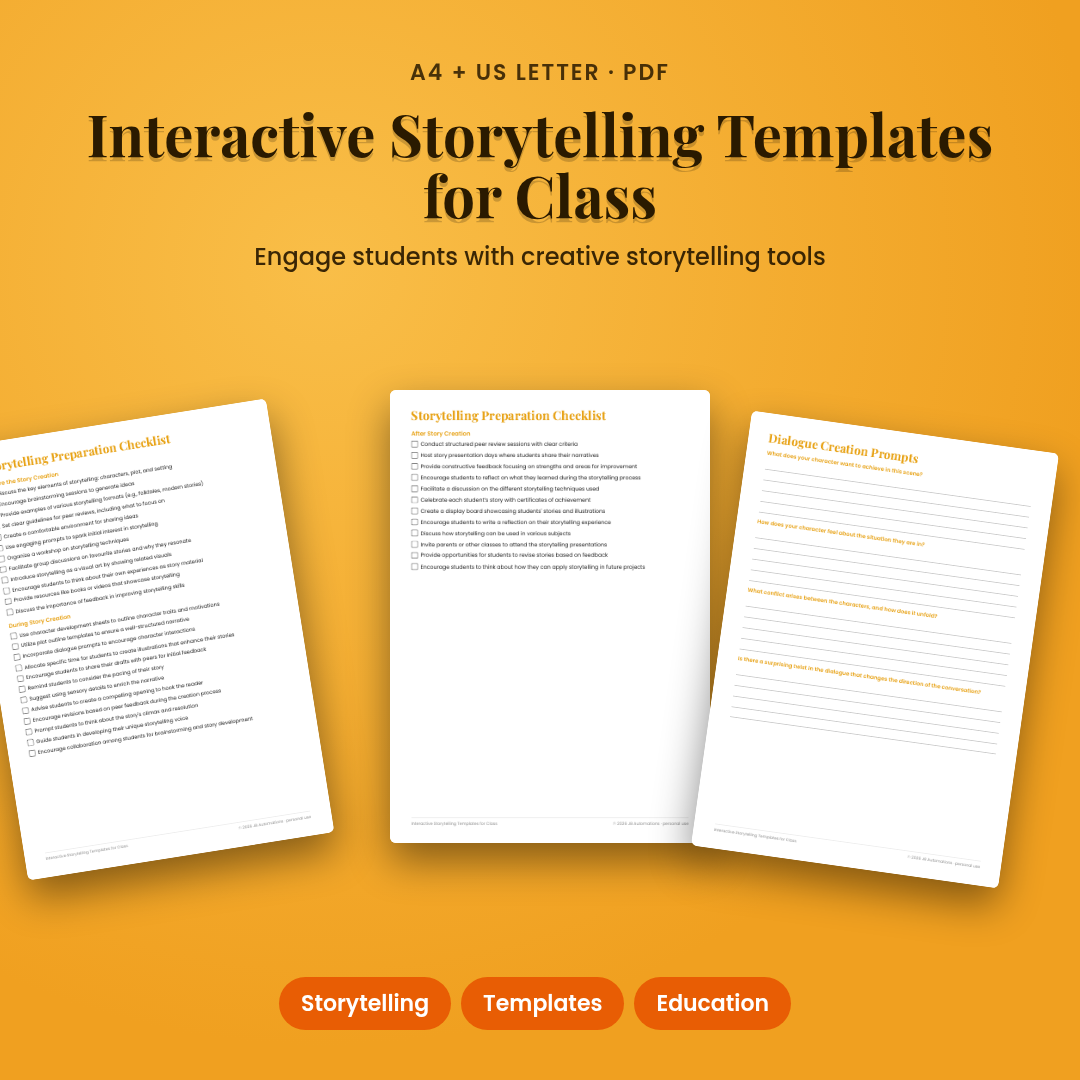 Interactive Storytelling Templates for Class