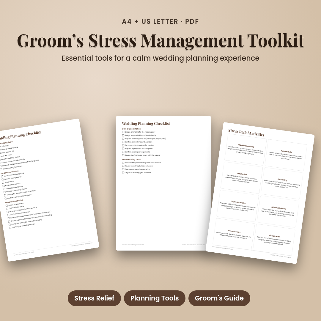 Groom’s Stress Management Toolkit
