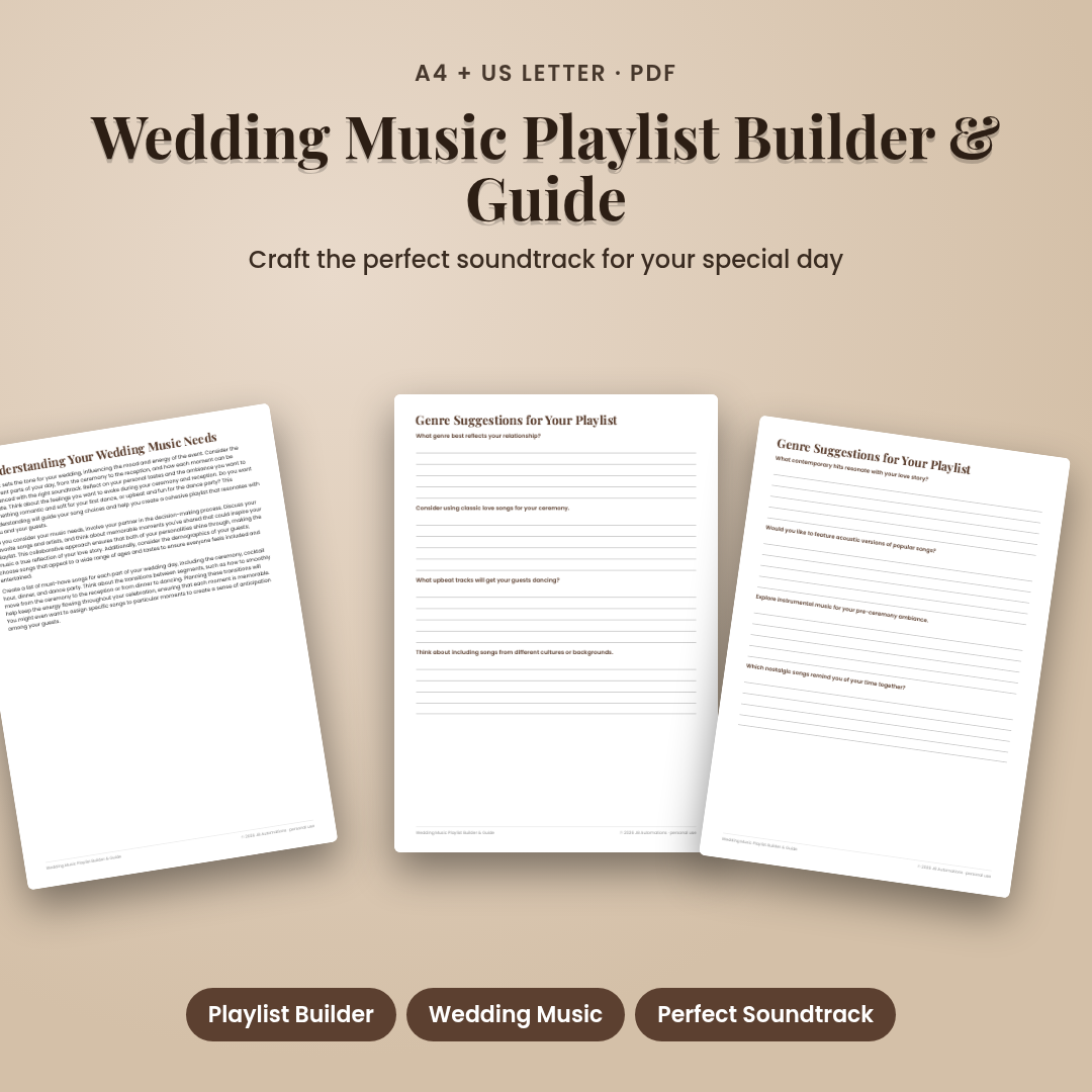 Wedding Music Playlist Builder & Guide