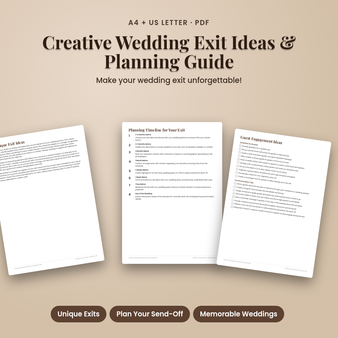 Creative Wedding Exit Ideas &amp; Planning Guide