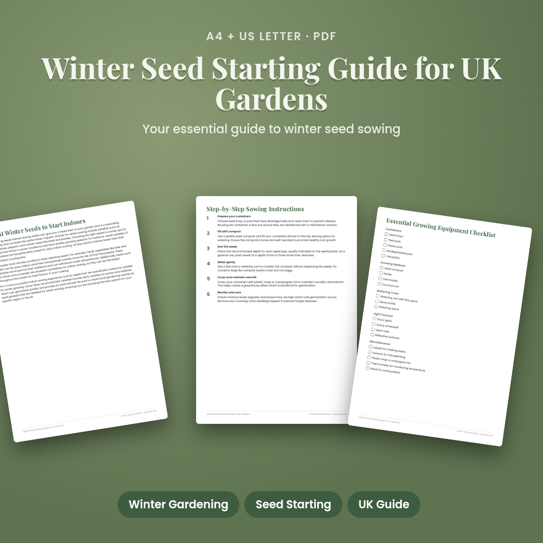 Winter Seed Starting Guide for UK Gardens