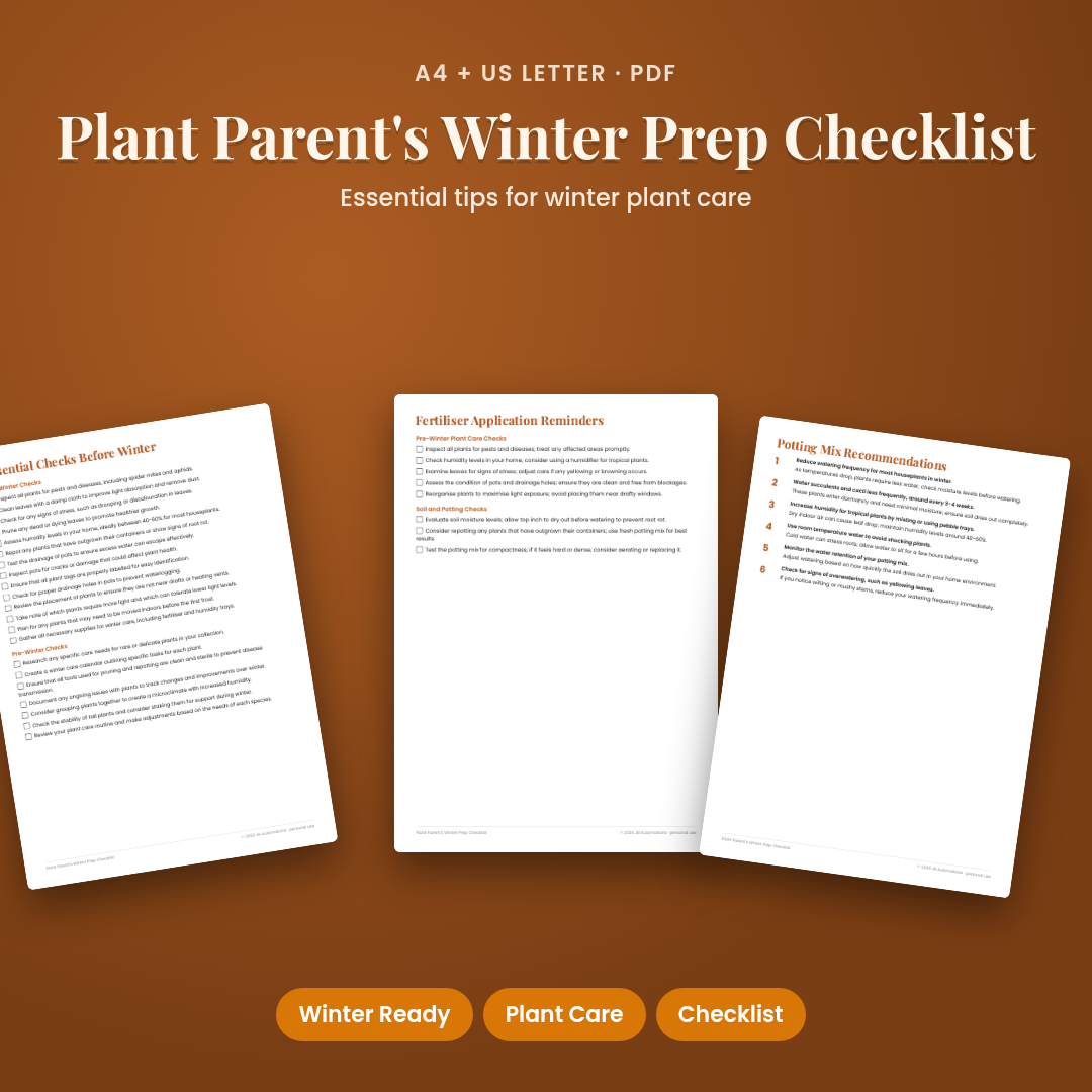 Plant Parent's Winter Prep Checklist