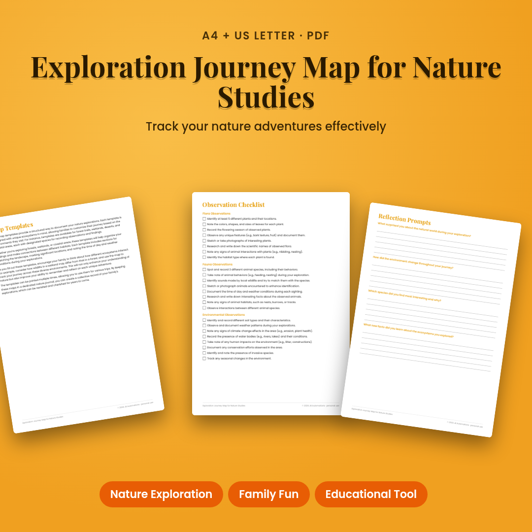Exploration Journey Map for Nature Studies