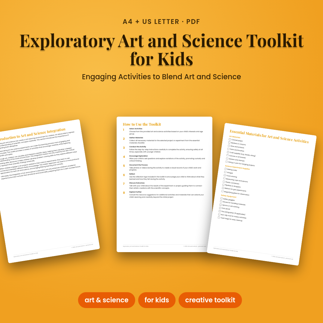 Exploratory Art and Science Toolkit for Kids