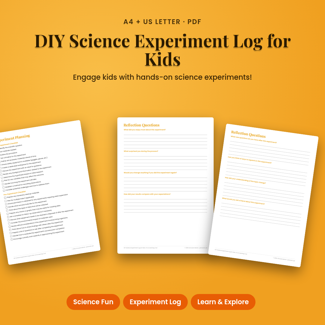 DIY Science Experiment Log for Kids: A Fun Learning Tool