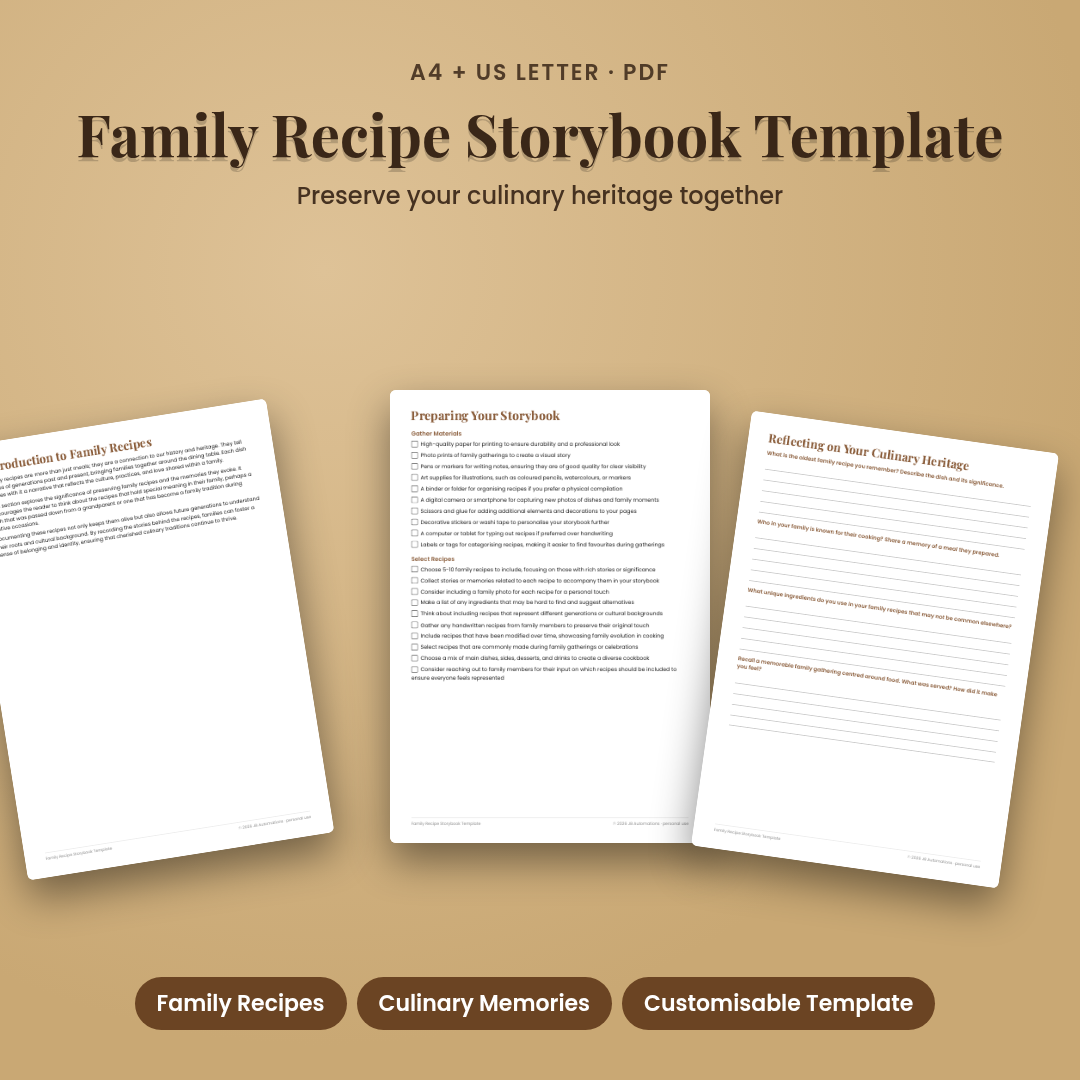 Family Recipe Storybook Template
