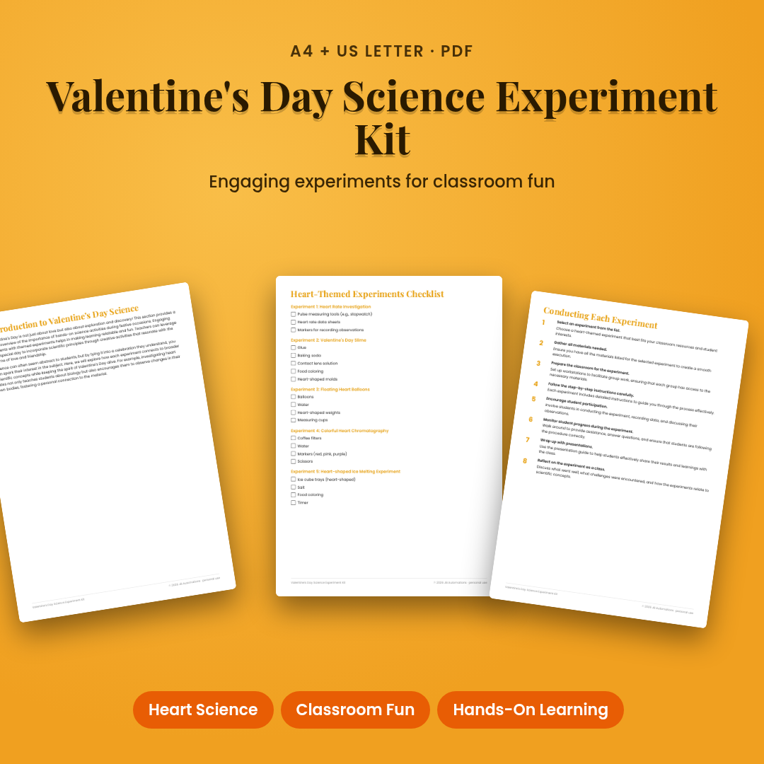 Valentine's Day Science Experiment Kit