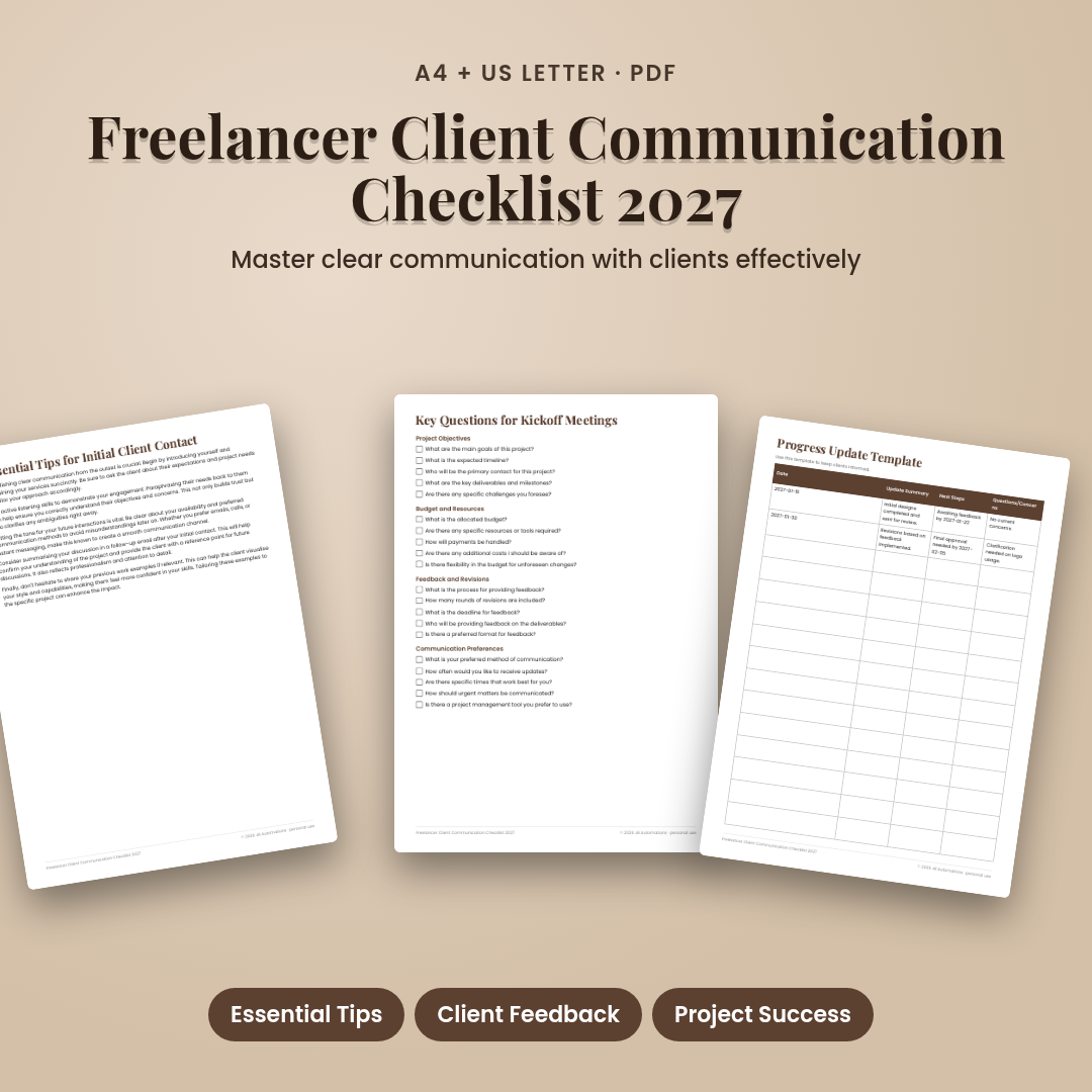Freelancer Client Communication Checklist 2027