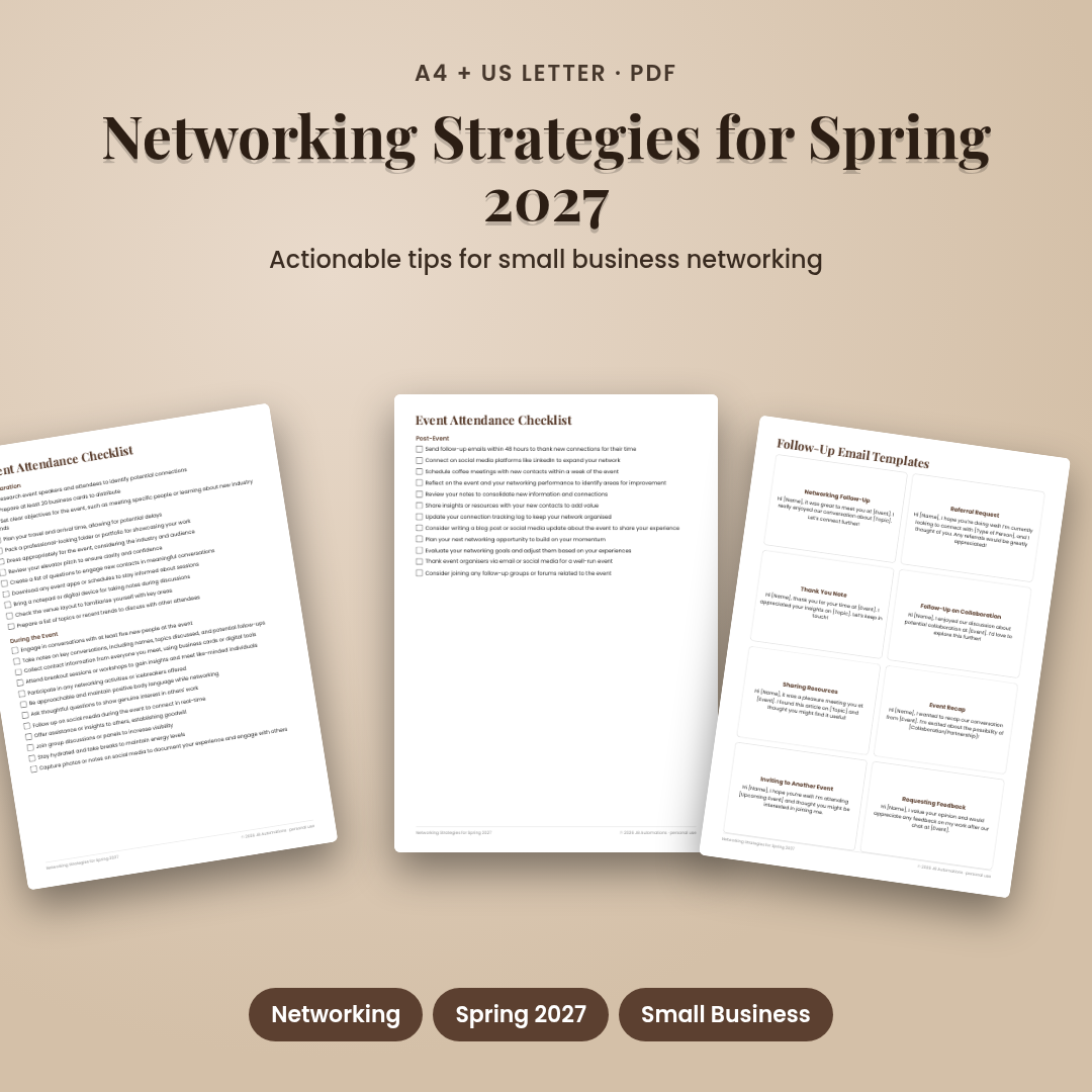 Networking Strategies for Spring 2027