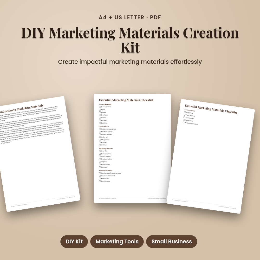 DIY Marketing Materials Creation Kit