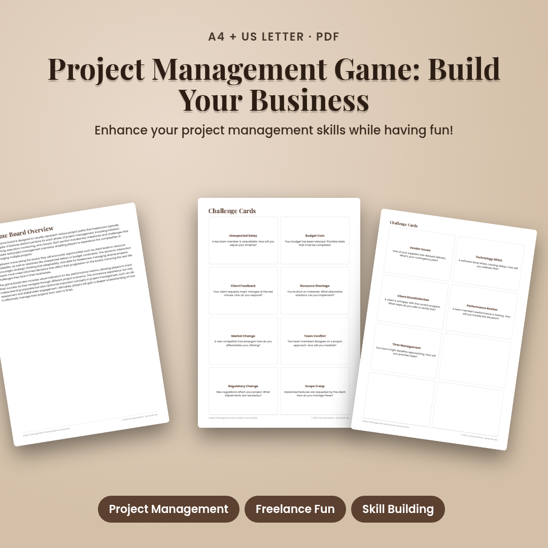 Project Management Game: Build Your Business