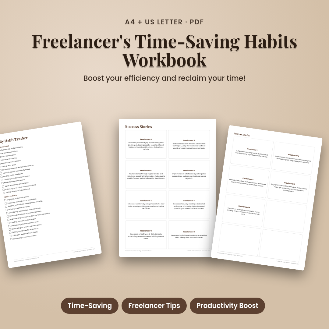 Freelancer's Time-Saving Habits Workbook