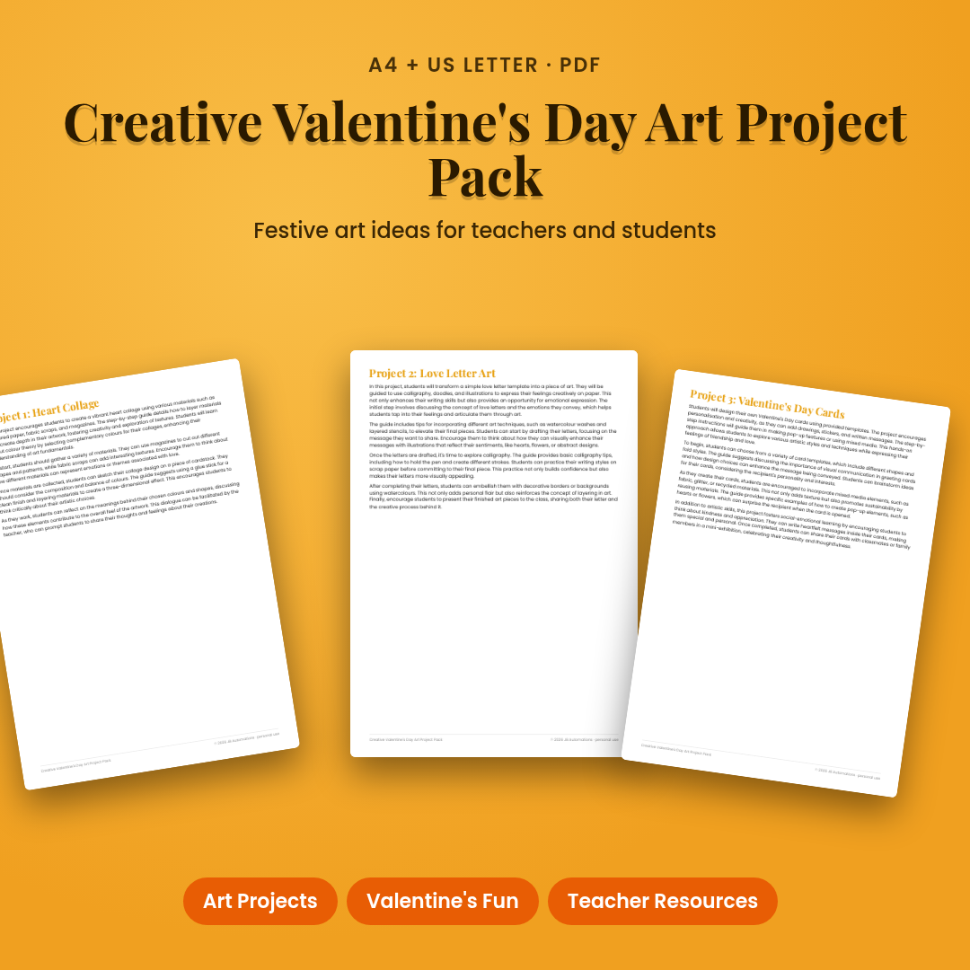 Creative Valentine's Day Art Project Pack