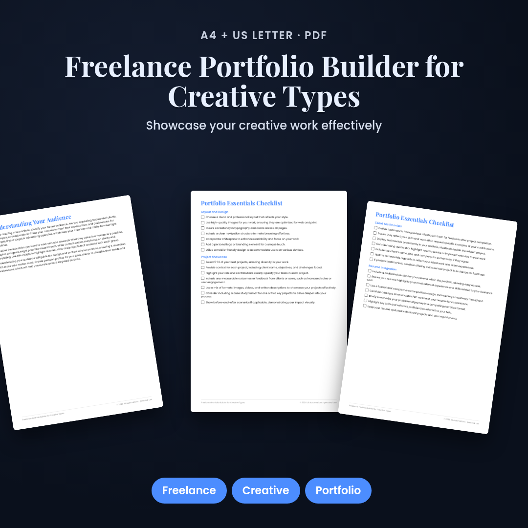 Freelance Portfolio Builder for Creative Types