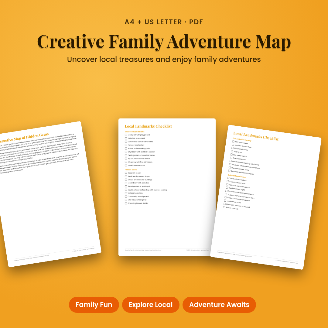 Creative Family Adventure Map: Explore Your Neighborhood