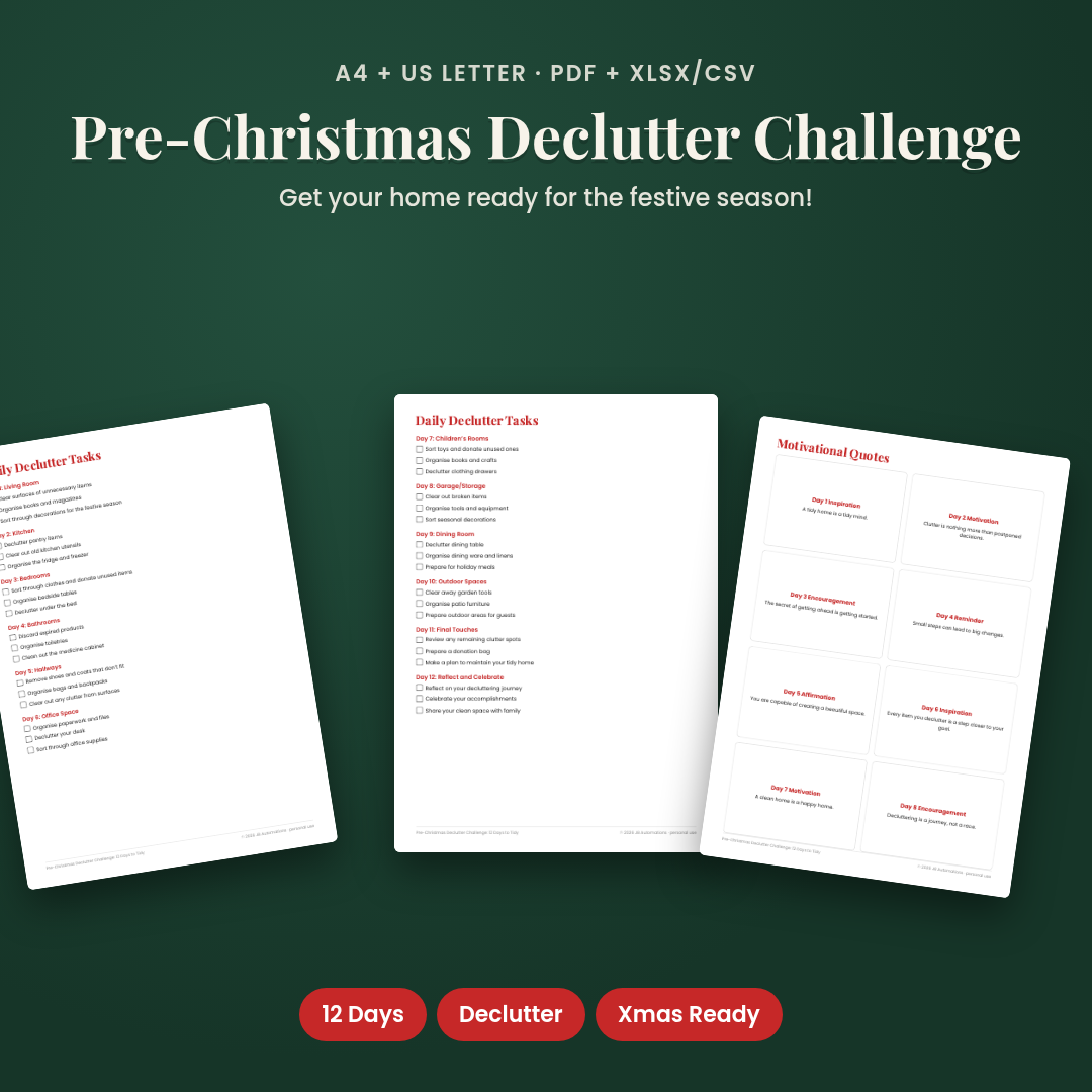 Pre-Christmas Declutter Challenge: 12 Days to Tidy