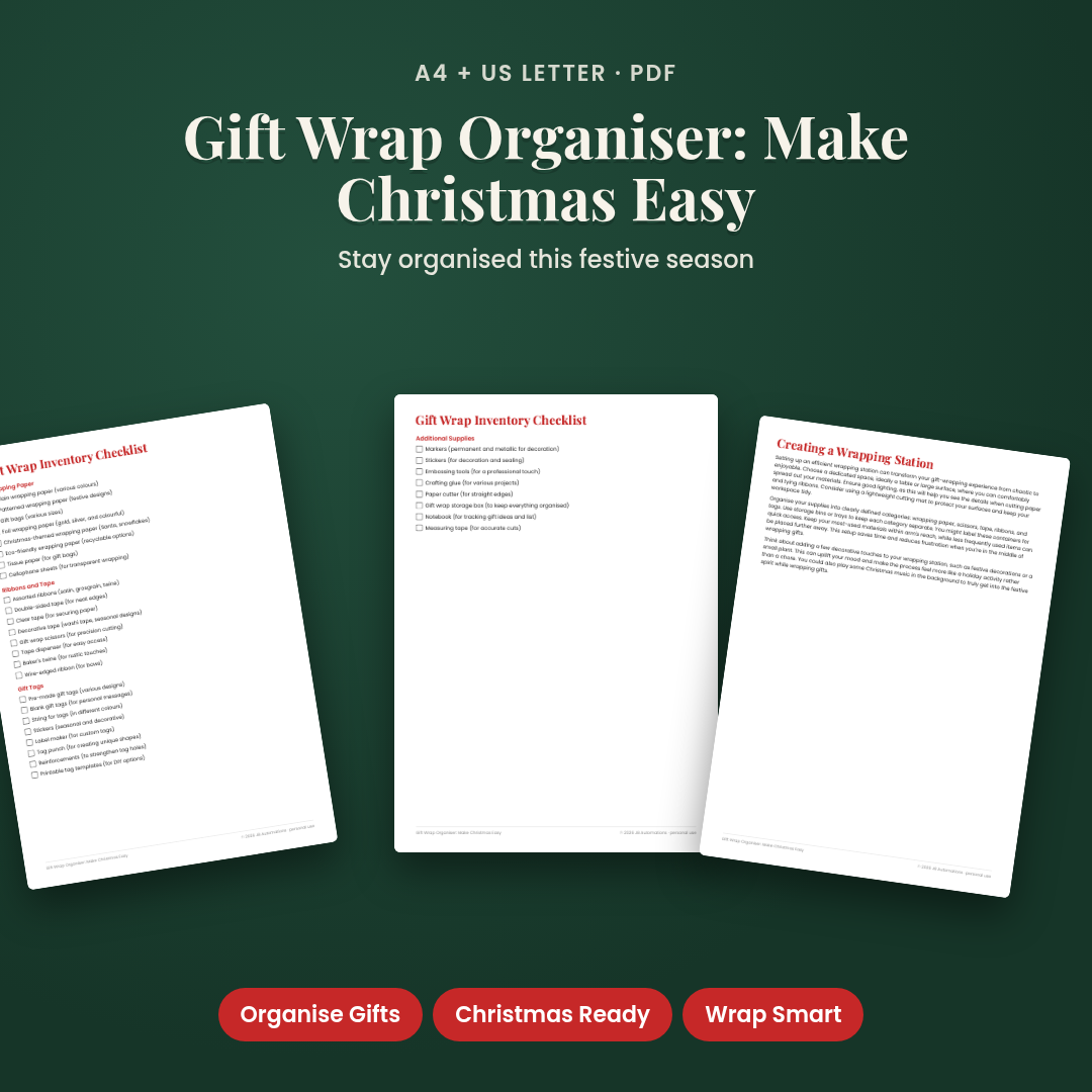 Gift Wrap Organiser: Make Christmas Easy