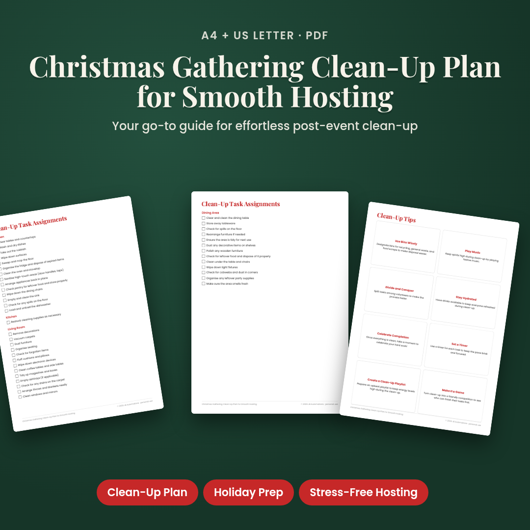 Christmas Gathering Clean-Up Plan for Smooth Hosting