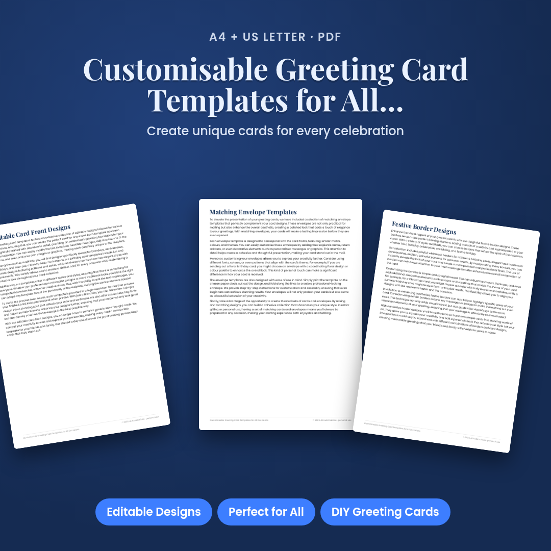 Customisable Greeting Card Templates for All Occasions
