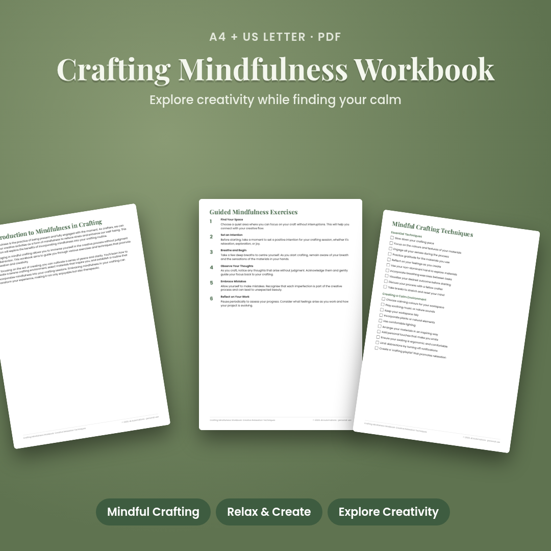 Crafting Mindfulness Workbook: Creative Relaxation Techniques