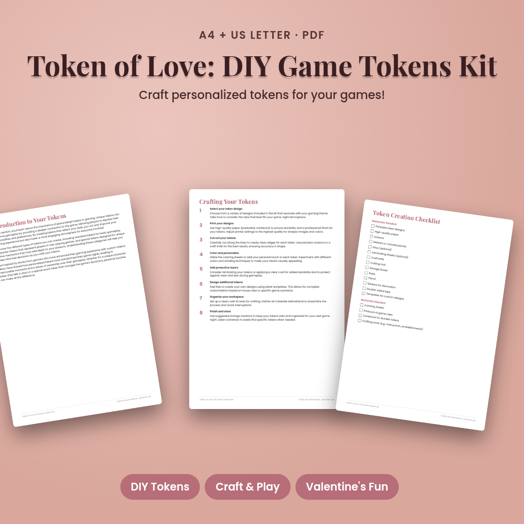 Token of Love: DIY Game Tokens Kit