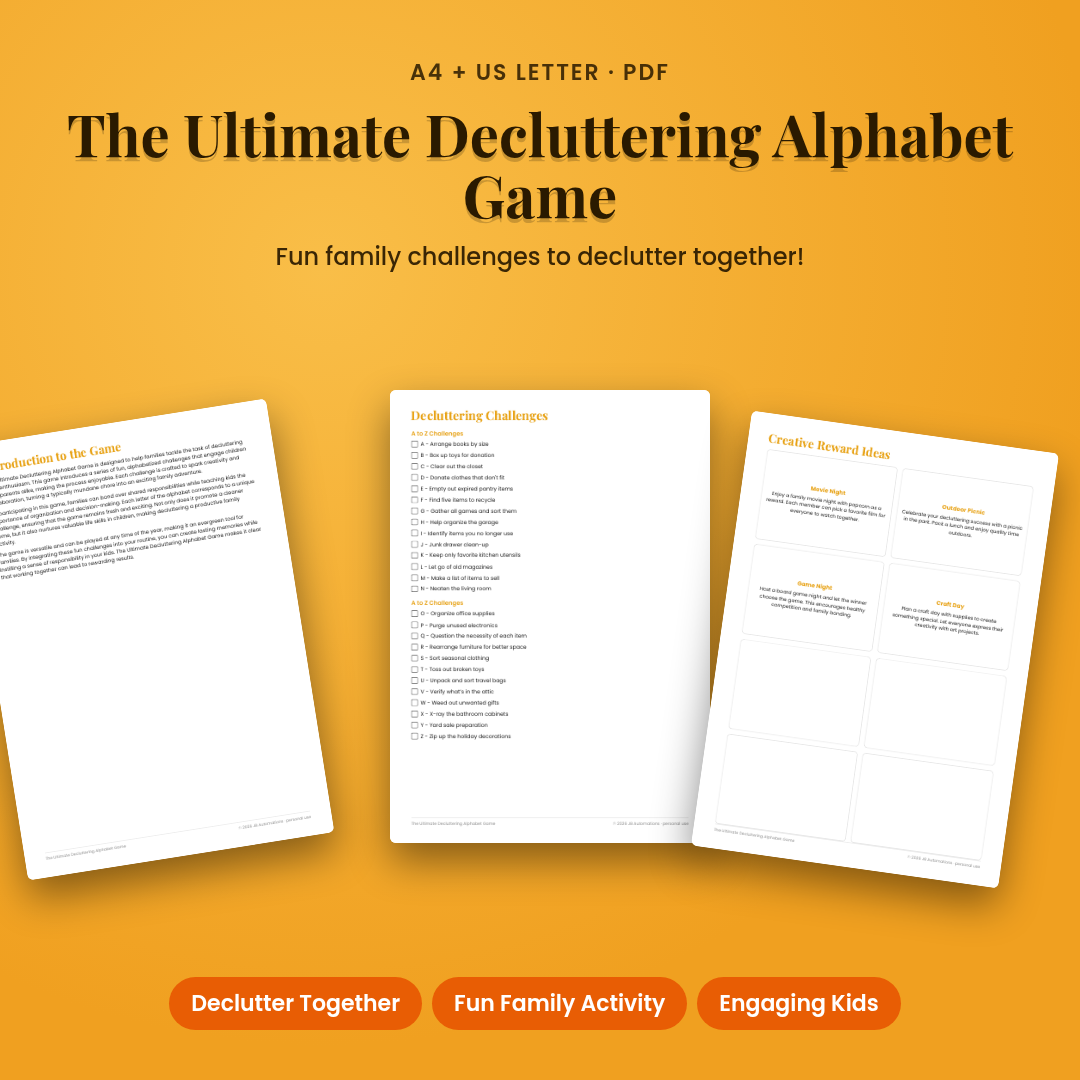 The Ultimate Decluttering Alphabet Game